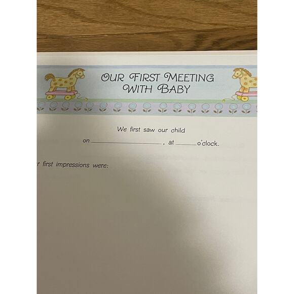 HALLMARK Vintage Our Baby Book Adoption 1982 Keepsake Album Photos Memories - Picture 9 of 9